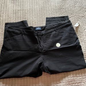 Old Navy Plus Size Pixie Mid Rise Stretch Black Slacks 28W NWT